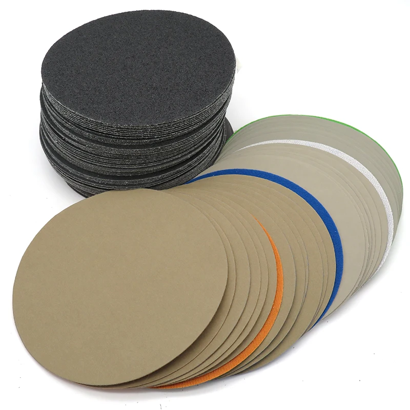 

Hook and Loop Sandpaper - 6Inch 150MM Sanding Discs Silicon Carbide 60-10000 Grits for Polishing & Grinding