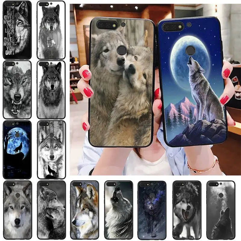 Классический с изображением замечательного волка Hipster чехол для телефона Huawei Honor