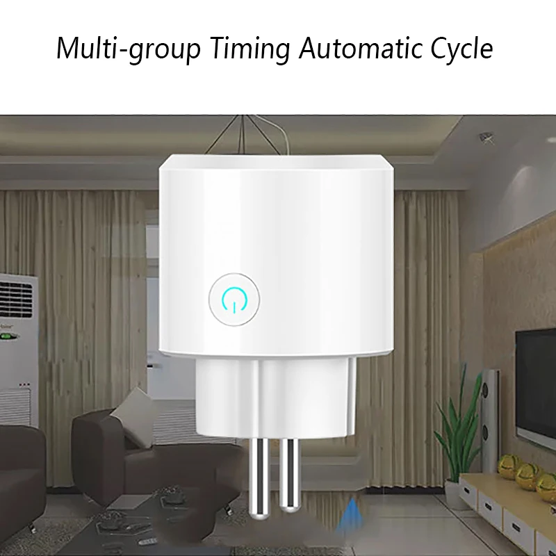 FFYY-Zapo W31 Smart Socket Wifi Mobile Phone Timer Switch Socket Remote Control Smart Home for Alexa(Eu Plug