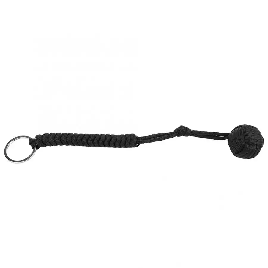 

High Strength Self-protection Paracord Lanyard Emergency Outddor Survival Tool Key Chain with Steel Ball For Outdoor Accessories