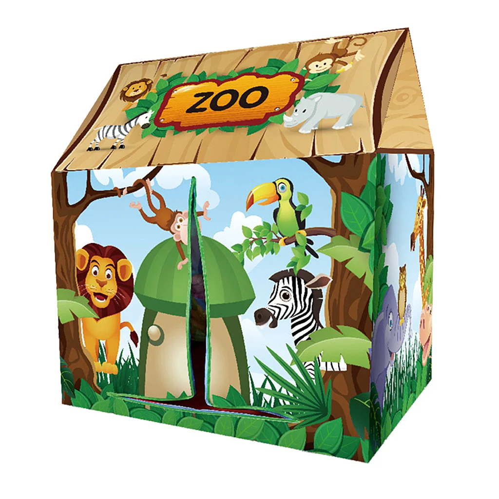 Kids Play Tent - Forest Play House, Foldable Indoor/Outdoor Playhouse for Kids Children Pretend Play