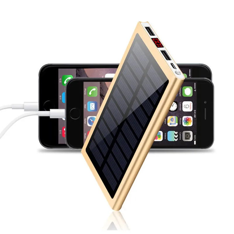 Сверхтонкий внешний аккумулятор 30000 мАч для xiaomi iphone портативный с двойным usb