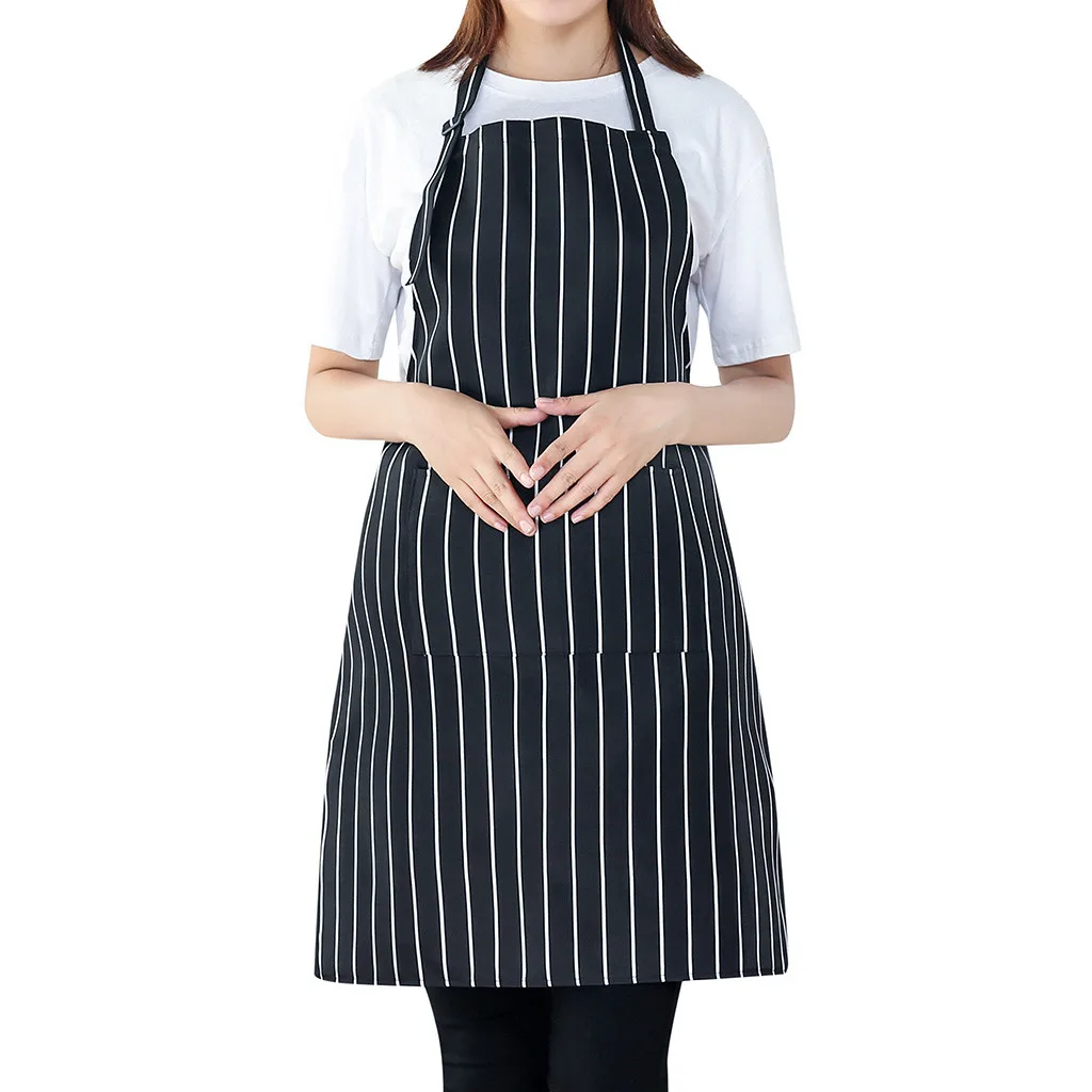 

Cotton Aprons 2019 Newest Denim Canvas Pockets Baking Chefs Kitchen Cooking Apron Pocket Apron 8.12