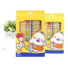 36 цветной восковой карандаш Детские масляные краски, кисть Конфеты цветная масляная пастель карандаш для детей безопасность нетоксичный Пастель