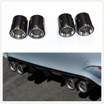 

4 pcs For BMW M2 M3 M4 M135i M235i M140i M240i Carbon Fiber Exhaust Mufflers Tip Pipe
