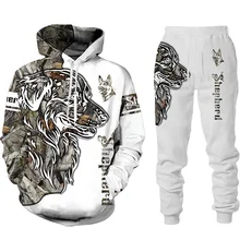 

Funny 3d Dogs Printed Hoodie Sweatpants Male Autumn And Winter Casual Sweashirts Men Tracksuit Sets Fashion Men's Clothing Suit