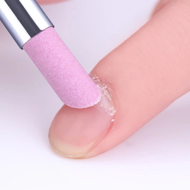 1pc Quartz Stone Nail Cuticle Remover Dead Skin Pusher Trimmer Pen Scrub Manicure Nail Care Tool