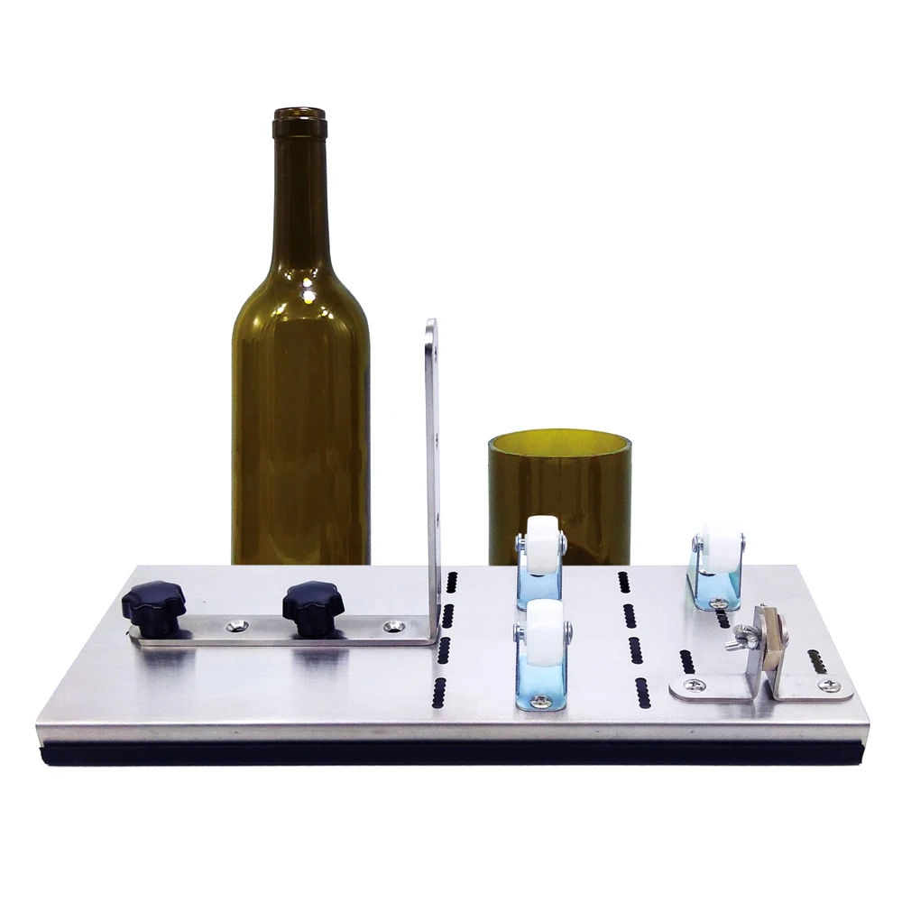 

2019 New Glass Bottle Cutter 3-Wheel Cutting Thickness 2-12mm Stainless Steel Cutting Control Create Glass Sculptures