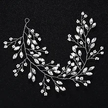 Свадебный головной убор невесты украшение для головы с кристаллами корона волос лента свадебные украшения для головы Цветочные Элегантные волосы украшения TS30