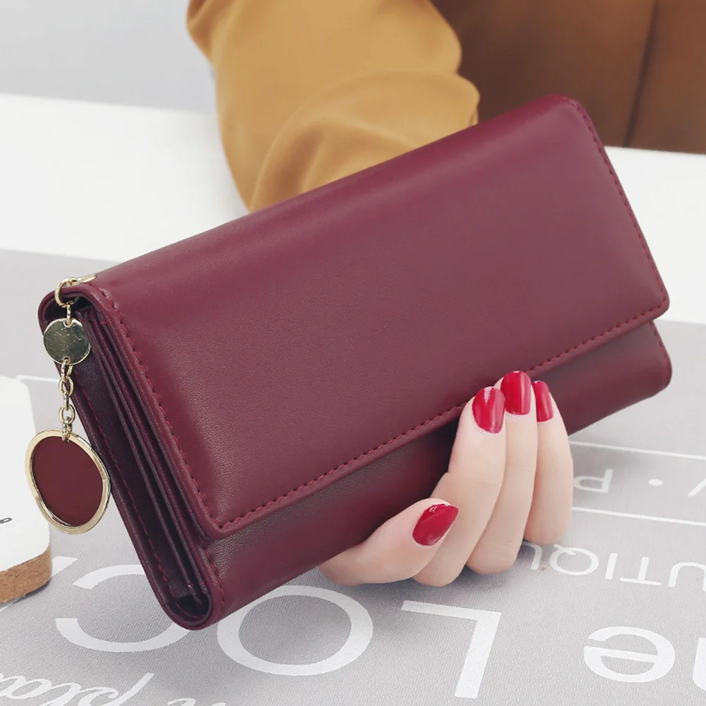 

Fashion Women Wallets Long Style Multi-functional Wallet Purse Fresh PU Leather Female Clutch Card Holder Luxury Phone Wallet