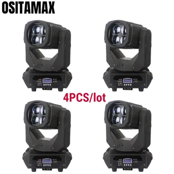 

4PCS Mini Moving Head 4x25w LED Beam Light DJ Party RGBW 4IN1 LCD Display Stage Lighting Lumiere for Wedding Christmax Show
