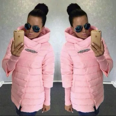 

2018 Winter New Style Bar Medium-length Cotton-padded Clothes Supply of Goods AliExpress EBay