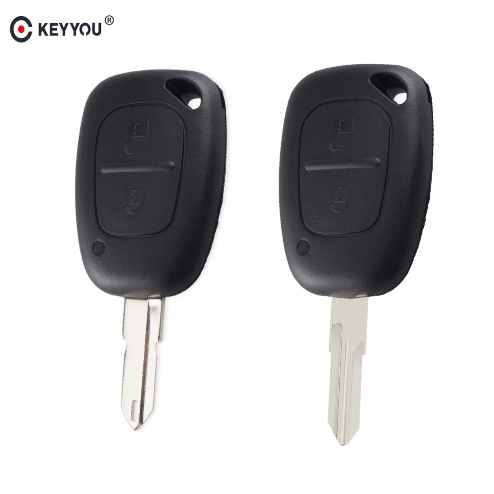 

KEYYOU Uncut Blank Blade Key Case For Vauxhall/Opel Vivaro/ Renault Movano Trafic Renault Kangoo Remote Car Key Shell 2 Buttons