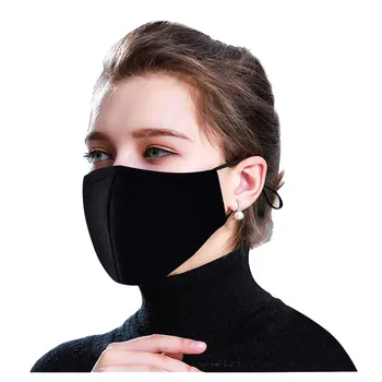 

Mascarilla Black Masks Washable Reusable Mouth Mask Windproof Foggy Haze 2pcs Pm2.5 Activated Carbon Filter Mouth Caps Washable