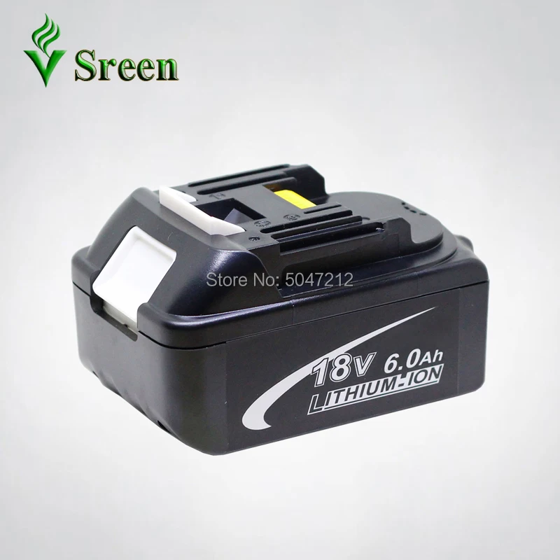 

With LED 18V 6000mAh BL1860 Replacement for Makita BL1850B BL1830B BL1840B BL1815 LXT400 Power Tool Rechargeable Li-ion Battery