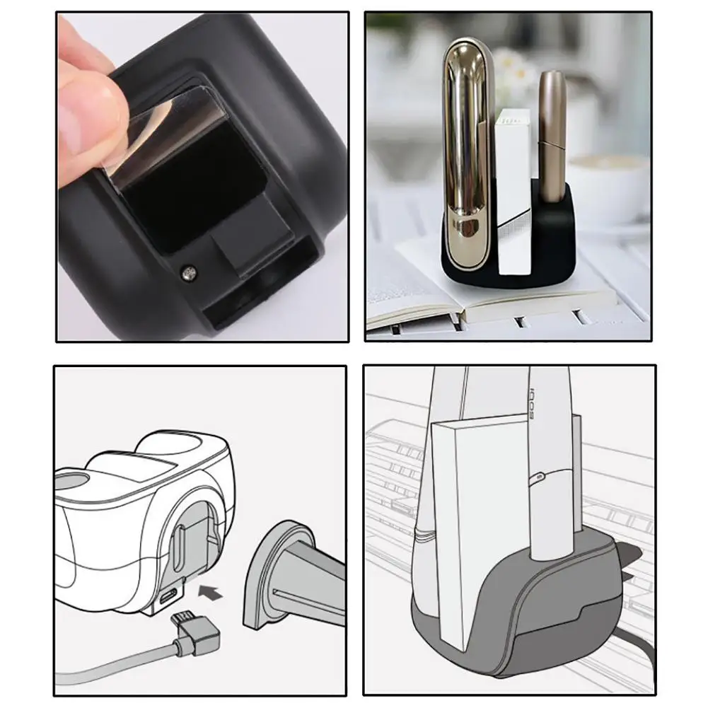 Fast Car Charger iQOS 3.0 Multi 3.0 Simultaneous Charging Holder for Home Office Car Table