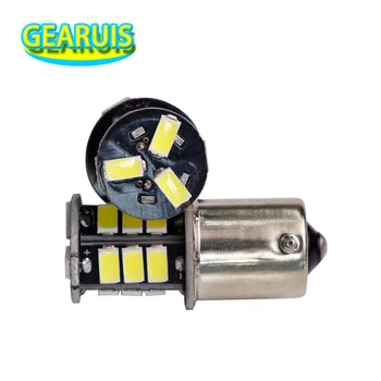 

100X 1156 BA15S P21W BAU15S PY21W 1157 BAY15D 18 SMD 5630 LED 70MA Car turn signal brake lights drl stop bulbs white 12V
