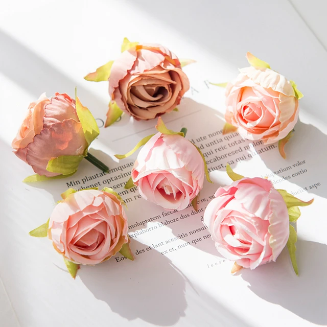 Artificial Flowers Tea Roses, Artificial Flower Buds Craft