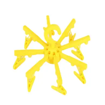 

Plastic Folding Clothes Drying Rack with LED Light Underwear Socks Drying Rack Home Decorative Photo Clips