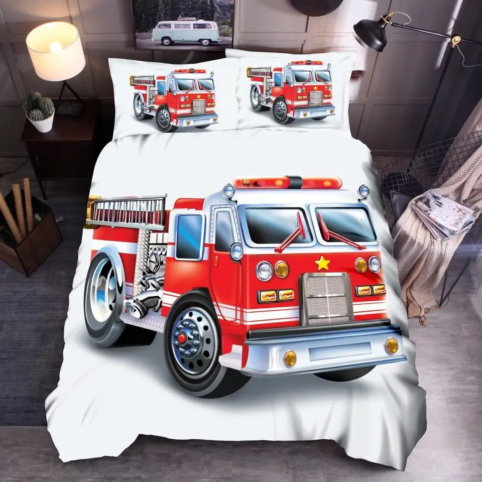 fire truck quilt cover
