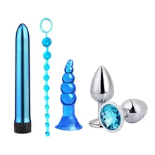 1 Set Anus Plugs Adult Sex Product Kit Dildo Vibrator and Anal Plugs Slave With Ring Adult Games Sex Toys For Couples