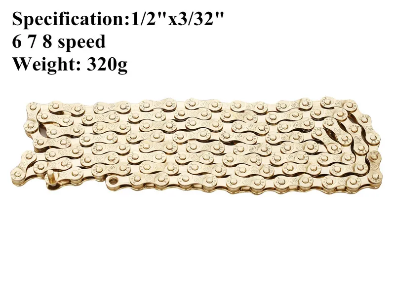 Sale Universal mtb Mountain Bike Bicycle Chain 6 7 8 9 10 Speed Gold silver hollow ultra-light Variable 116L road Bike chain parts 1