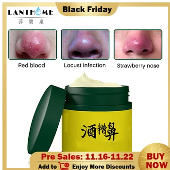

Rosacea Treatment Cream Herbal Anti Nose Mites Acne Remover Nose Redness Removal Cleaning Antibacterial Gel Shrink Pores Care