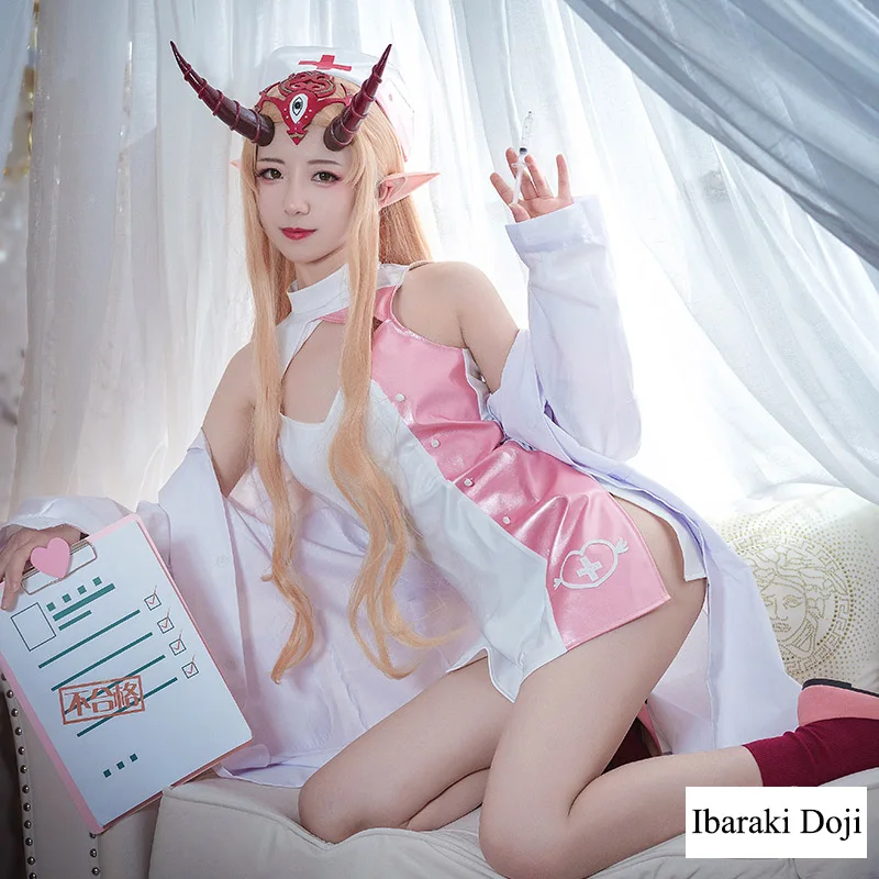 Аниме! Fate/Grand Order Shuten douji Ibaraki Doji Неквалифицированная кожаная форма для медсестры