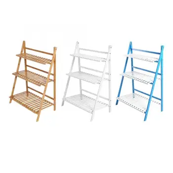 

3-Layer Foldable Flower Plant Pots Rack Stand Shelf Planter Holder For Balcony Living Room Garden Patio