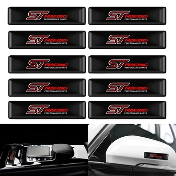 

10Pcs ST Car Window Sticker Car-styling decoration Decal for Ford focus 2 3 mk2 mk3 mk4 kuga fiesta fusion ranger accessories