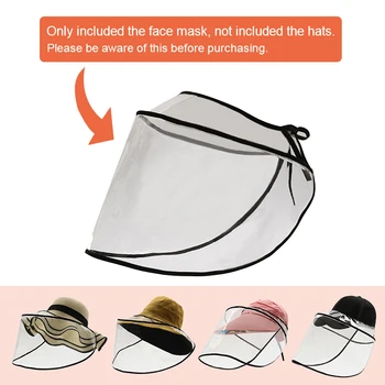 

10 pcs Transparent Protective Face Shield PVC Dust-proof Anti-Wind Safety Isolation Portable Foldable Bandage for Hat/Cap