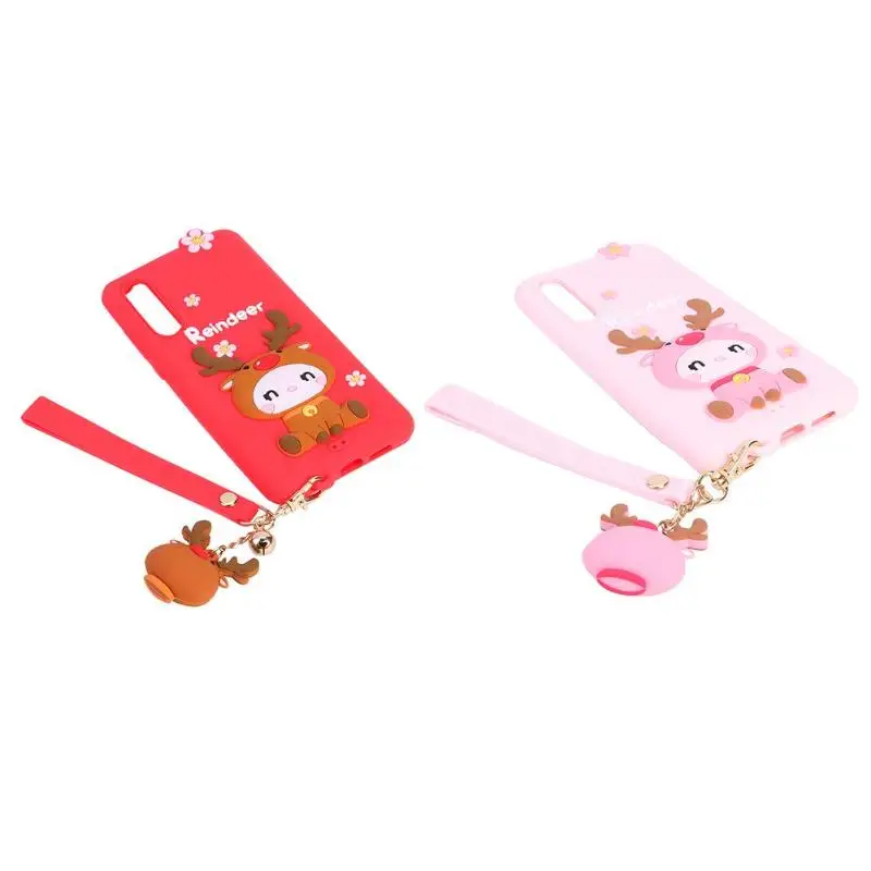

LOFTER Anti-fall Cartoon Mobile Phone Shell w/ Elk Pendant for Xiaomi 9