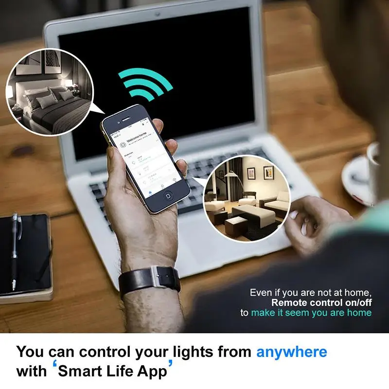 Высококачественная умная лампа wi fi 4 0 для домашнего освещения 7 вт E27 светодиодная