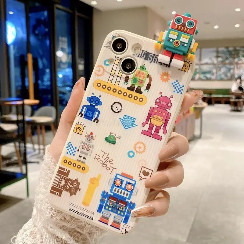 Cute Cartoon Shockproof Case For iPhone 11 12 13 Pro XS Max X XR Mini 7 8 6 6S Plus Soft Protective Silicone Bumper Phone Cover | Мобильные
