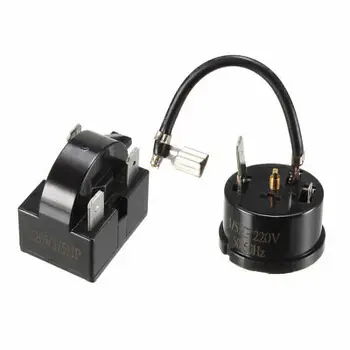 

Refrigerator PTC Starter Relay 15 Ohm 3 Pin + Compressor Overload Protector