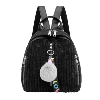 

Travel Backpack Waterproof Women's Zipper Multi-Function Large Capacity Corduroy Backpack Anti Theft Travel Backpack Women