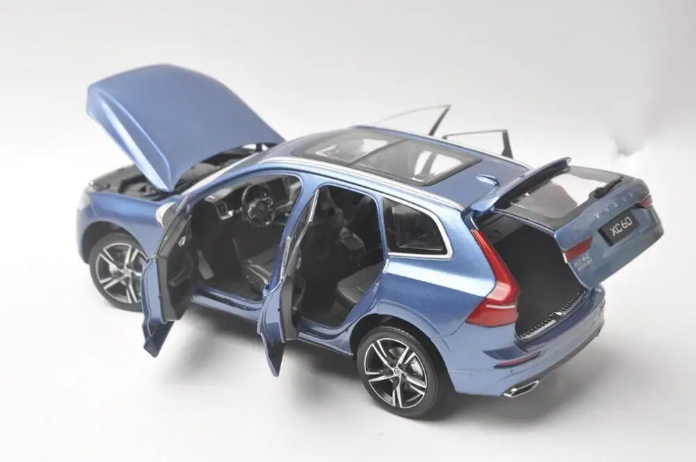 Модель литая под давлением для Volvo XC60 Sport XC 2018 Blue SUV игрушечная машинка из сплава