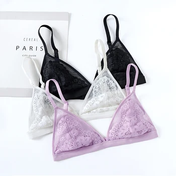 

Sexy Wireless Lace Bra Wireless Seamless Lace Bra Wireless Lace Bra Breathable Simple Strap Underwear