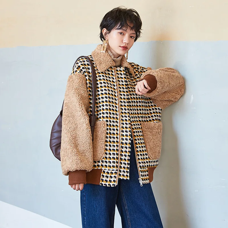 Max LuLu зимняя корейская мода женская утепленная одежда женские панк лоскутные меховые куртки повседневные свободные негабаритные шерстяные пальто