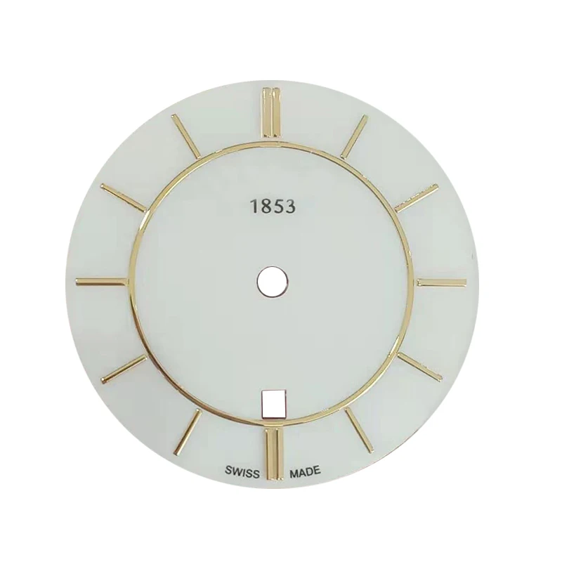 22,8 мм Циферблат часов для T094210A женские кварцевые часы T094 текстовые часы аксессуары T094210 запчасти - Цвет: White Gold dial