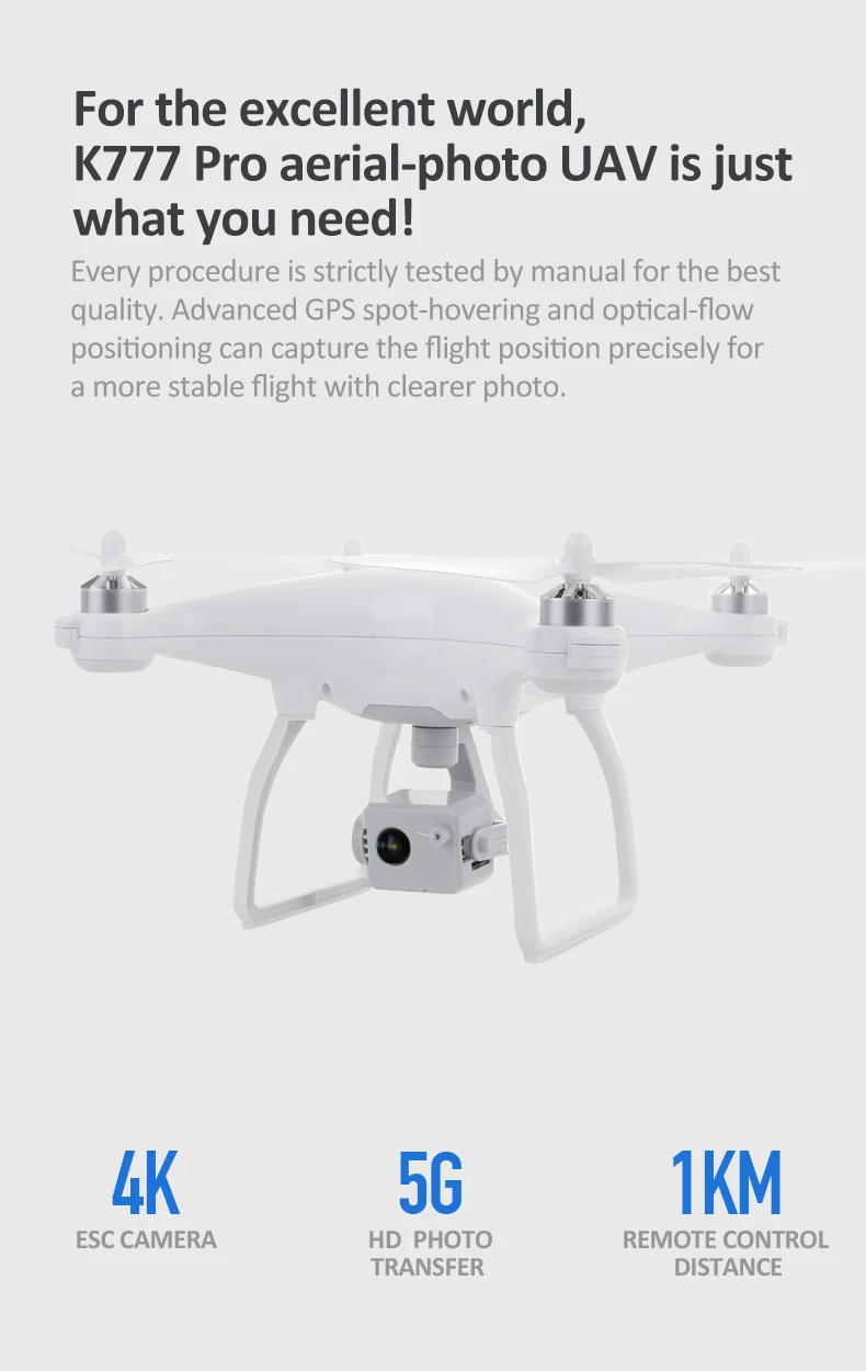 US $206.85 Kalione K777 Pro Gps Drone Rc Quadcopter 4k 3Axis Gimbal Stabilizer Camera Dron Professional Drones 22mins Time Vs X35