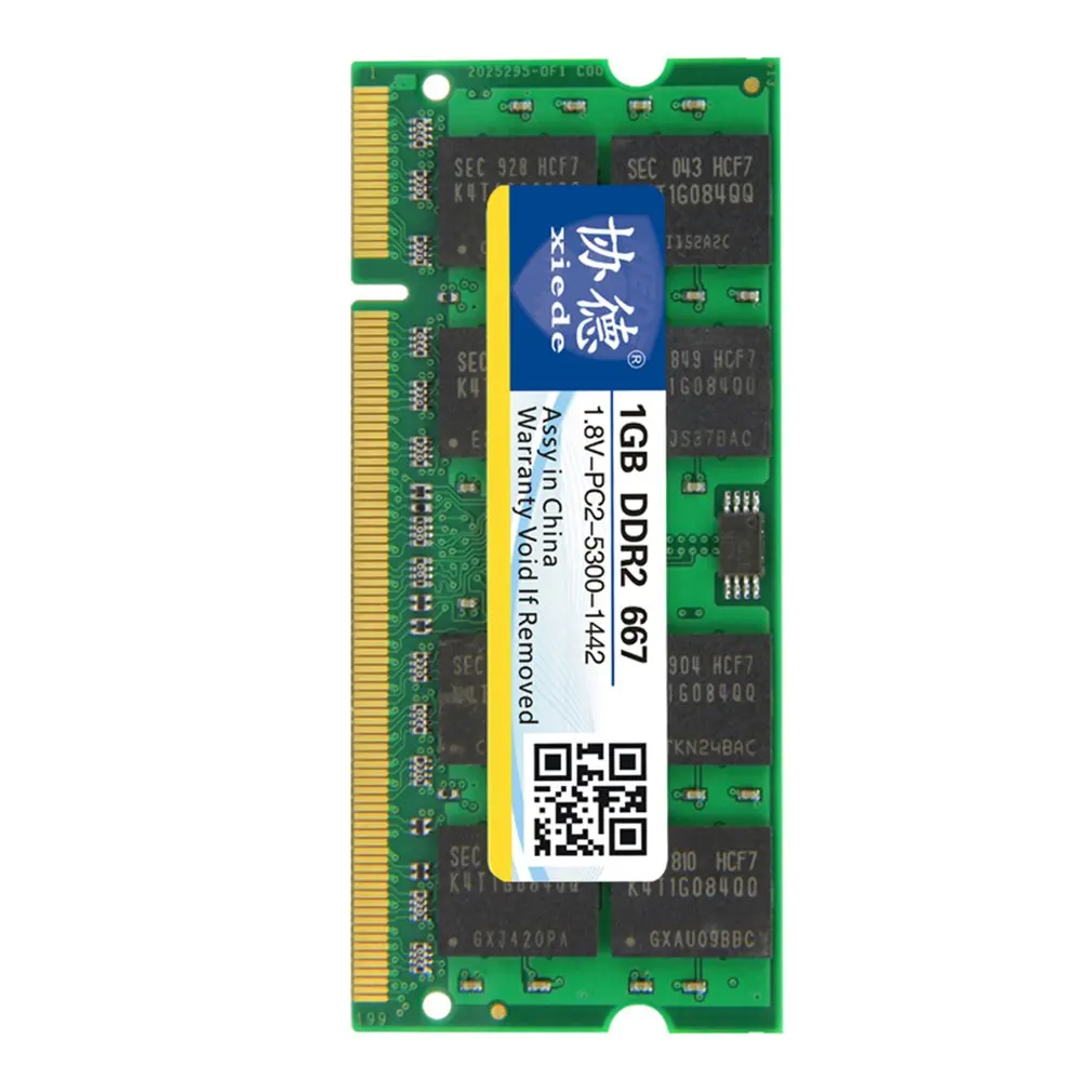 Модуль оперативной памяти для ноутбука Xiede DDR2 667 PC2 5300 МГц совместим с процессором