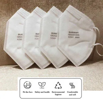 

KN95 Dust Mask Fine Air Filter Anti Odor Smog Pollen Dust Mouth Face Mask