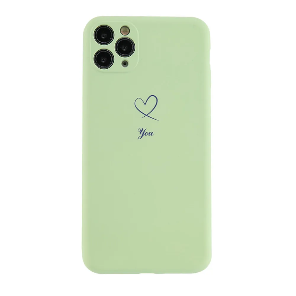 GTWIN разноцветное сердце «любовь» чехол для iPhone 11 Pro Max карамельный цвет чехол для телефона мягкий ТПУ задняя крышка Мода Пара чехол для телефона - Цвет: Green  you