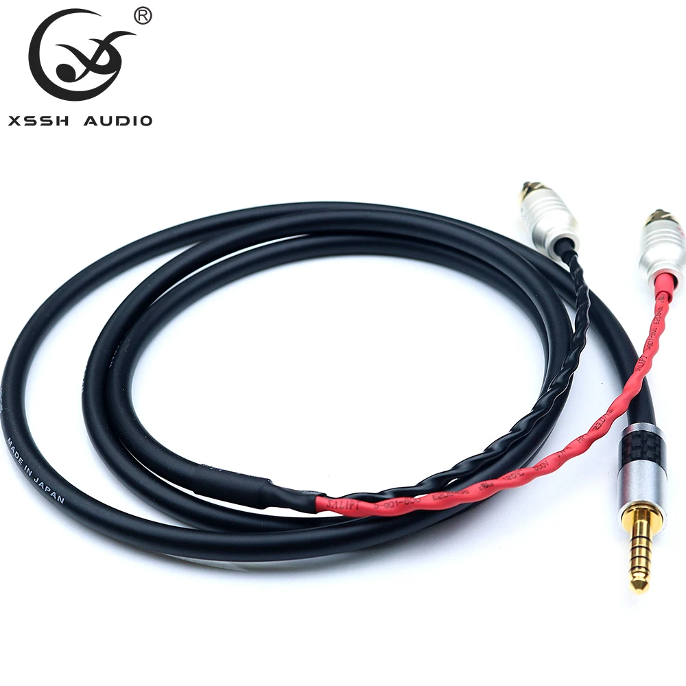 XSSH audio YIVO HIFI OFC pure copper Headphone Earphone Extension Cable Wire Cord 4 4mm to 2 RCA male Cables