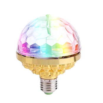 

Party Lights Activated E27 Disco Ball with Rotating Crystal Magic Ball RGB LED Stage Light for Home Dance PartY Birthday DJ Bar