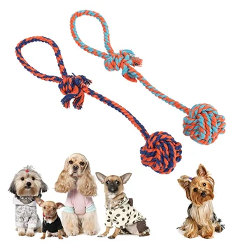 

Dog Cotton Rope Toy Small and Medium Sized Dog Outdoor Interactive Bite Toy Christmas Color Dog Toys v