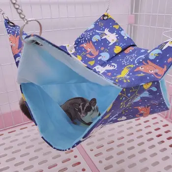 

Warm Hamster Bed Pet Hammock Hanging Bed House Winter Small Animal Squirrel Plush Cotton Nest Hamster Accessories Pet Supplies