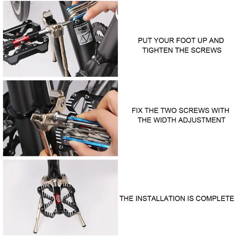 Велосипед Kickstand алюминиевый сплав двойные ножки регулируемая высота парковочная стойка