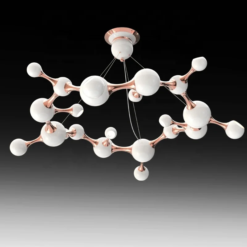 

Creative Atomic Postmodern Nordic Chandelier Hotel Pendant Lighting Fancy Modern Lamp Fashion Round Ball Nordic Chandelier